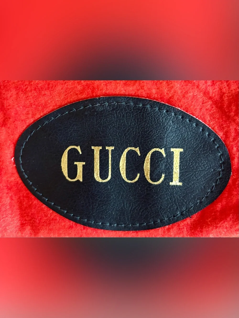 Rare Gucci Vintage 1970s Orange Felt/wool W/black Faux Leather Tote
